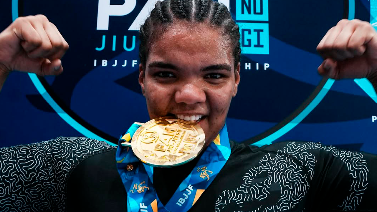 Gabi Pessanha e Roosevelt Sousa no Pan No-Gi IBJJF