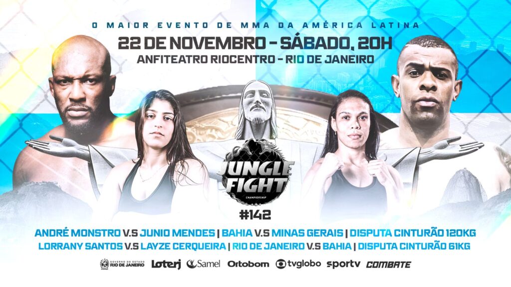 Jungle Fight 142 vai aquecer a cena do MMA no Rio de Janeiro. Evento é referência da América Latina para o mundo.