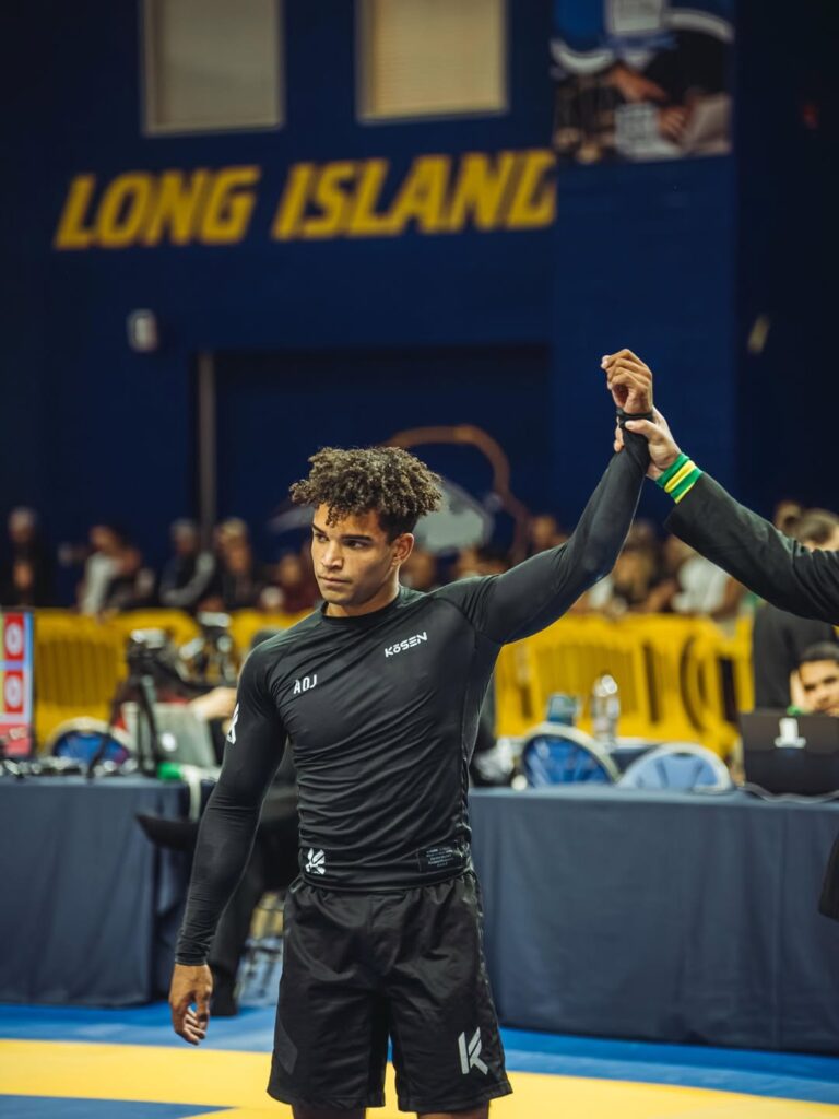 O atleta carioca durante campanha no Pan No Gi da IBJJF. Na ocasião, ele ficou com o bronze na divisão dos penas.
