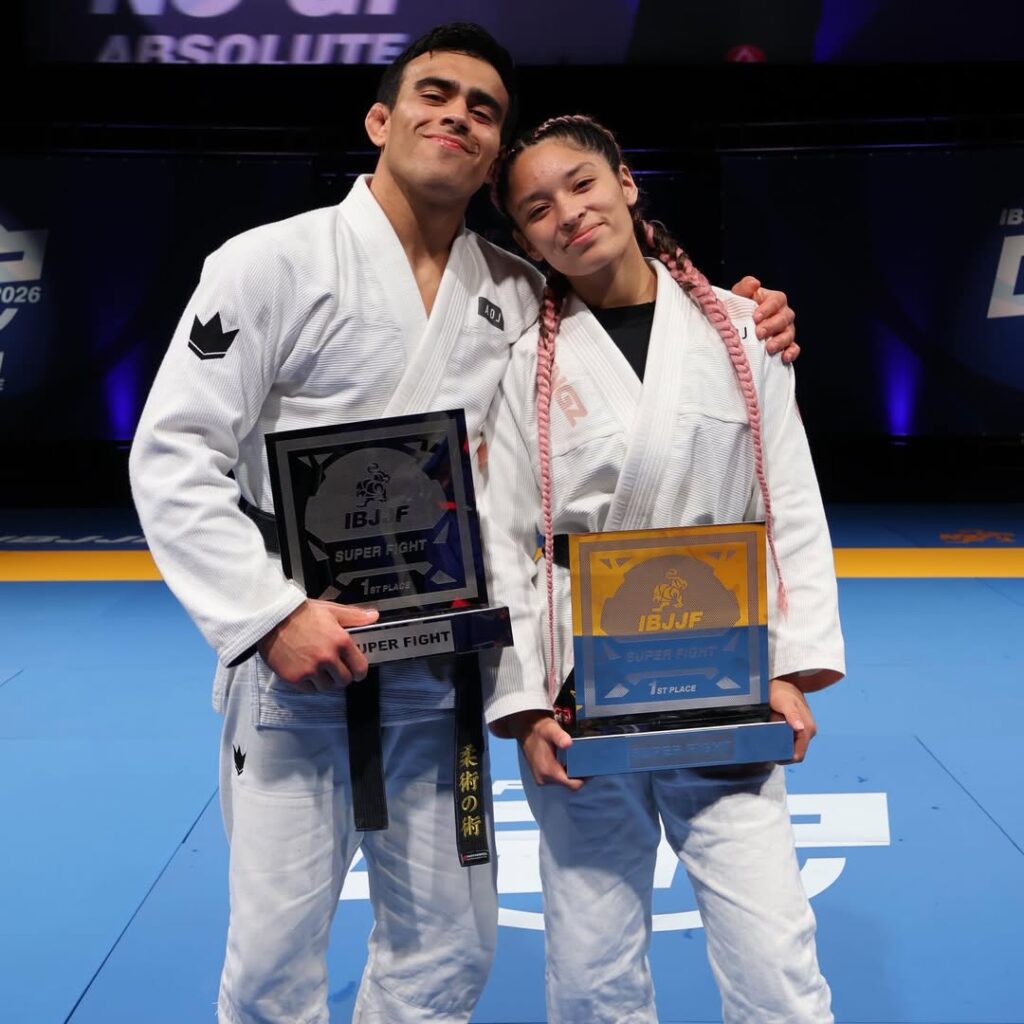 Champion couple: Mateo Cardona and Ashlee Funegra win their respective superfights at the IBJJF No Gi Absolute GP.