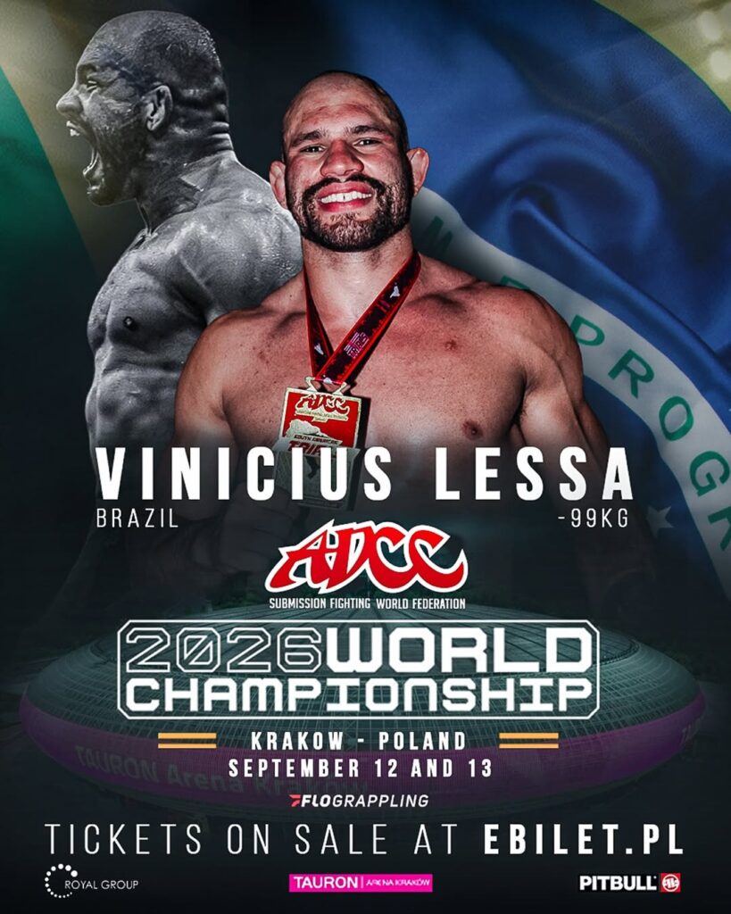 ADCC promotional image lists Vinicius Lessa as one of the athletes confirmed for the under-99kg division at the World Championship in Poland. Art: Courtesy / ADCC