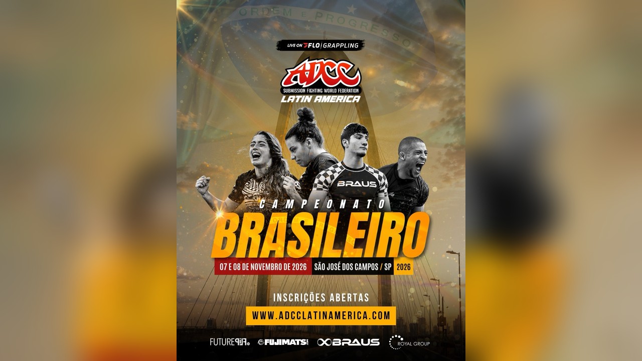 Arte do ADCC Brasileiro 2026 em São José dos Campos