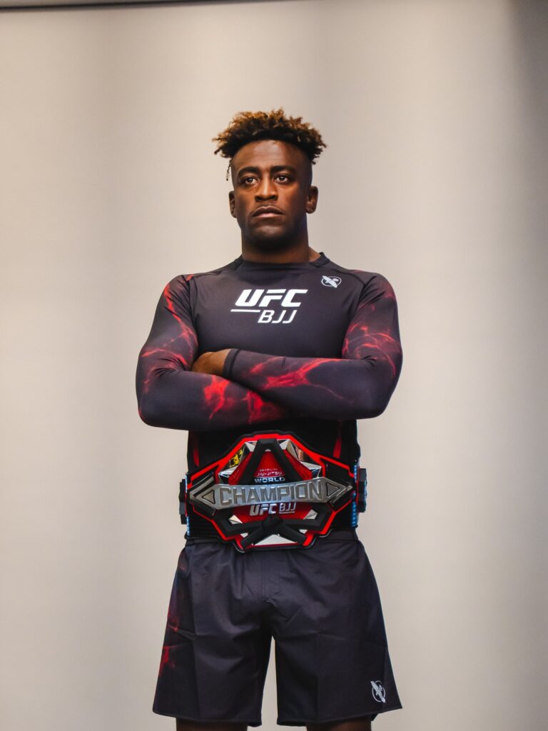 Ronaldo Junior with the UFC BJJ middleweight belt